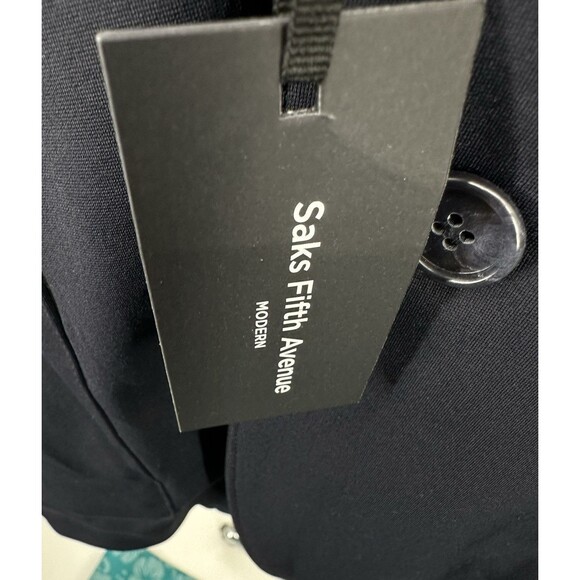 Saks Fifth Avenue L  Navy Sport Coat Blazer Jacket NWT‎ MSRP400 - Picture 4 of 6